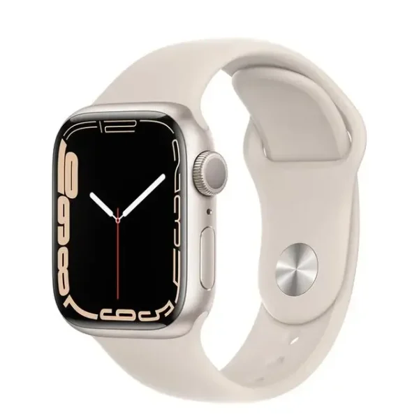 100-Original-Apple-Watch-Series-7-GPS-41MM-45MM-Sport-Band-Smart-Watch-For-Men-Women-Transparent image
