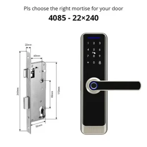 Electronic-Door-Lock-Biometric-Black-Smart-Lock-TUYA-App-Remote-Unlocking-Keyless-Lock-Fingerprint-Door-Lock image