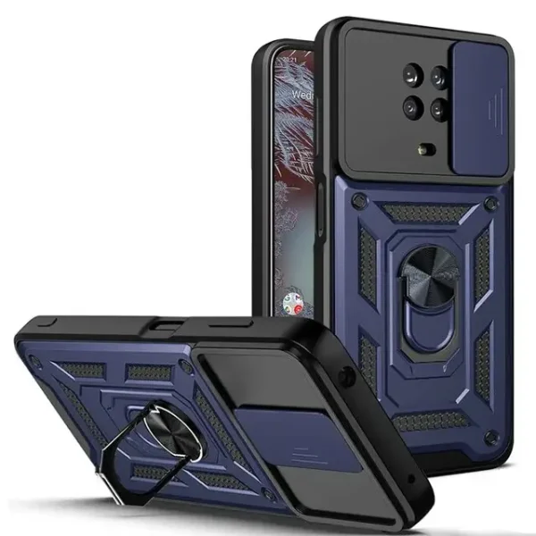 GDREAM-Shockproof-Phone-Case-For-NOKIA-C1-C10-C20-C30-Magnetic-Ring-Holder-Push-Window-Protective-1-Transparent image