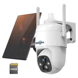 Hiseeu-3MP-Cloud-AI-WiFi-Video-Security-Surveillance-Camera-Rechargeable-Battery-with-Solar-Panel-Outdoor-Pan image
