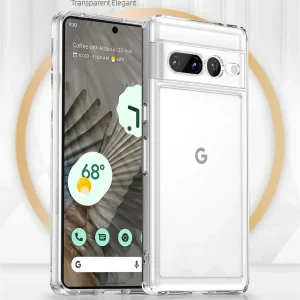 Luxury-Transparent-Phone-Case-For-Google-Pixel-7-pro-TPU-Bumper-anti-drop-Metal-Buttons-Scratch-Image