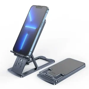 TOPK-D06-L-Universal-Desktop-Mobile-Phone-Tablet-Holder-For-IPhone-IPad-Metal-Adjustable-Portable-Foldable-6-Transparent image