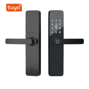 Tuya-Wifi-Digital-Electronic-Smart-Door-Lock-With-Biometric-Fingerprint-Smart-Card-Password-Key-Unlock- USB image
