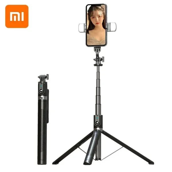 Xiaomi-Selfie-Stick-P100-Lengthen-Phone-Tripod-Portable-Telescopic-Pole-360-Rotation-Bluetooth-Tripod-Stand-with-Xiaomi-Selfie-Stick-P100 image